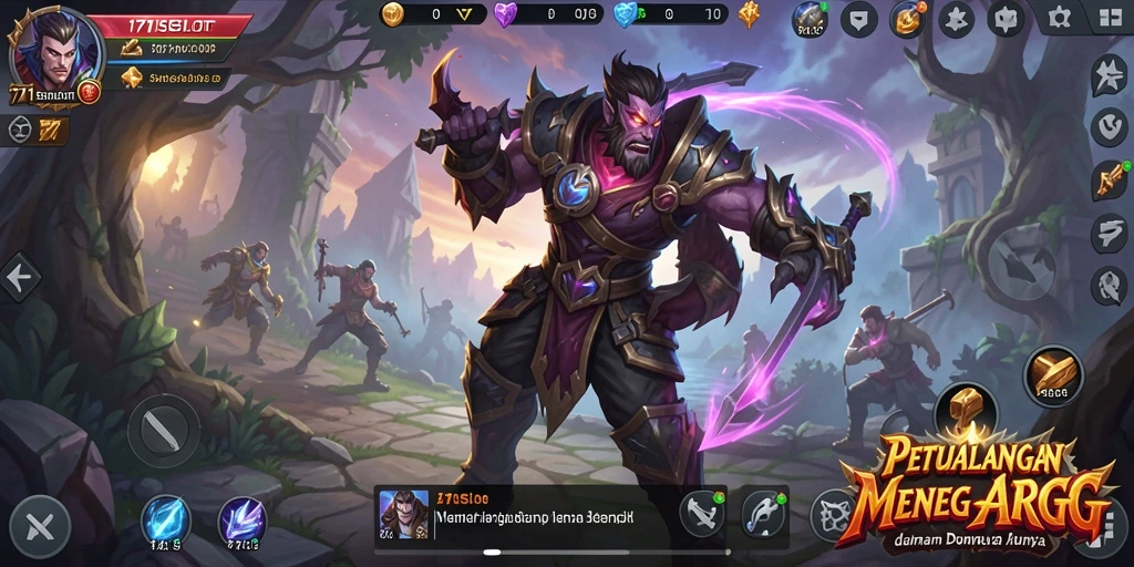 Screenshot menunjukkan aksi menarik dalam permainan ARPG 171SLOT.