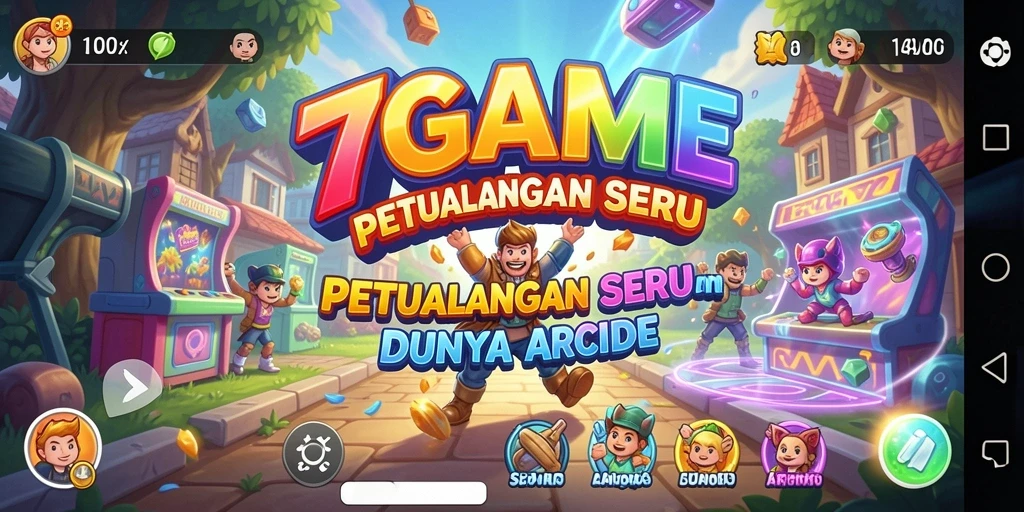 Tampilan gameplay seru dari 7GAME dalam dunia Arcade.