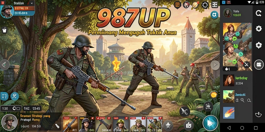 Tampilan antarmuka mengesankan dengan gameplay strategi yang mendebarkan.