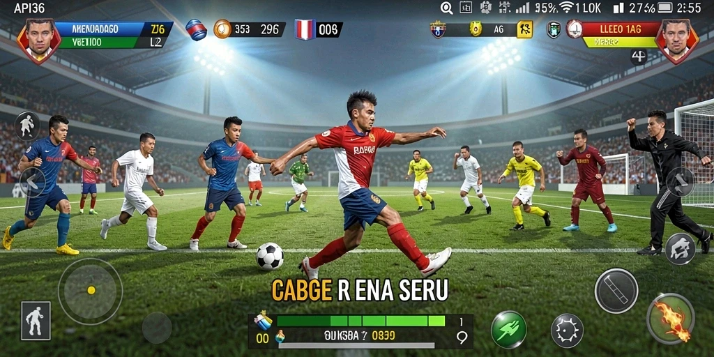 Screenshot API36 menunjukkan aksi seru di lapangan.