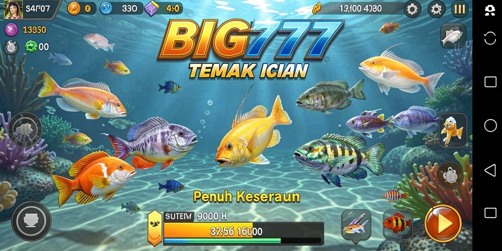 Screenshot gameplay BIG777 dengan aksi Tembak Ikan seru.