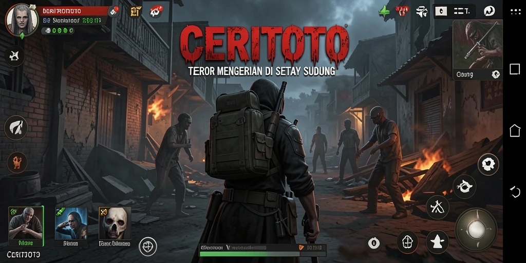 Screenshot gameplay CERITOTO yang menyeramkan dan penuh ketegangan.
