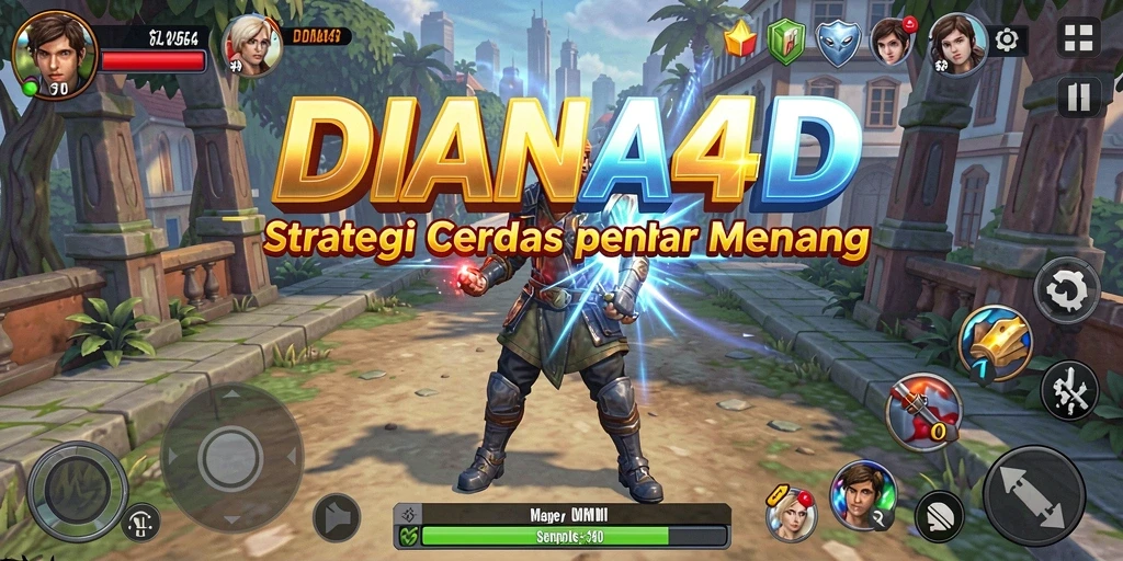 Tangkapan layar gameplay DIANA4D menampilkan pertempuran strategi yang mendebarkan.