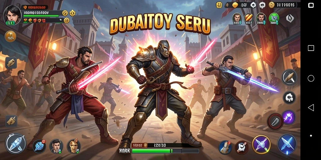 Tangkapan layar memperlihatkan aksi pertarungan seru di DUBAITOTO.