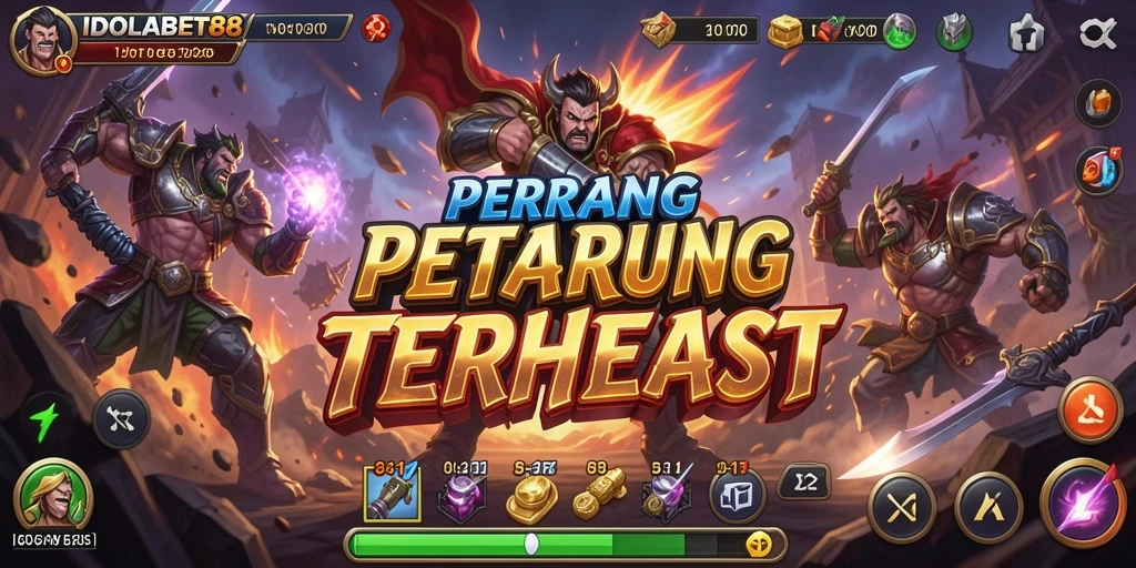 Tampilan permainan Fighting yang mendebarkan dengan karakter beragam.