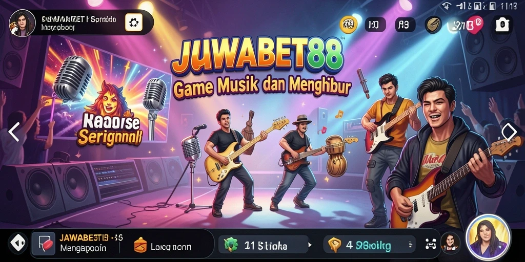 Screenshot gameplay JAWABET88 yang menunjukkan pengalaman musik interaktif.