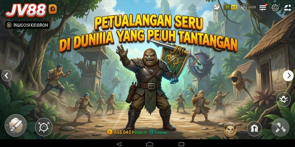 Screenshot gameplay JV88 yang menunjukkan aksi petualangan seru.
