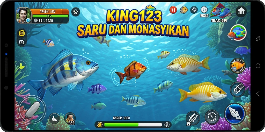 Tampilan gameplay Tembak Ikan yang mengasyikkan di KING123.