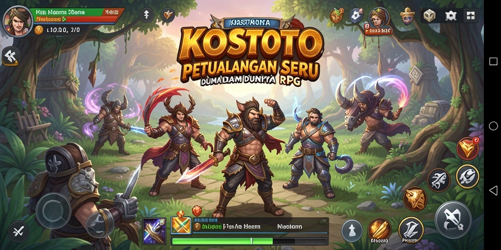Tampilan gameplay KOSTOTO yang mendebarkan dan penuh aksi.