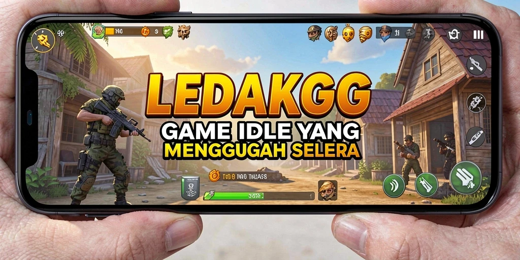 Tampilan menarik dari gameplay LEDAKGG yang menunjukkan aksi Idle.