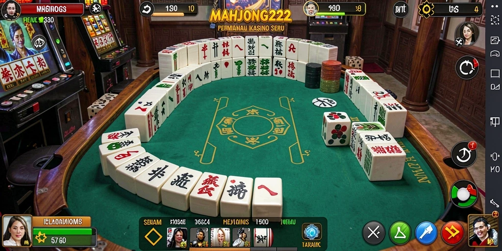 Screenshot gameplay <strong>MAHJONG222</strong> yang menampilkan keseruan permainan Kasino.