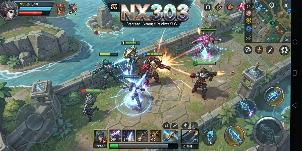 Tampilan gameplay NX303 yang mendalam dan strategis.