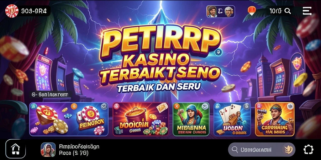 Tampilan mendebarkan dari gameplay Kasino PETIRRP.