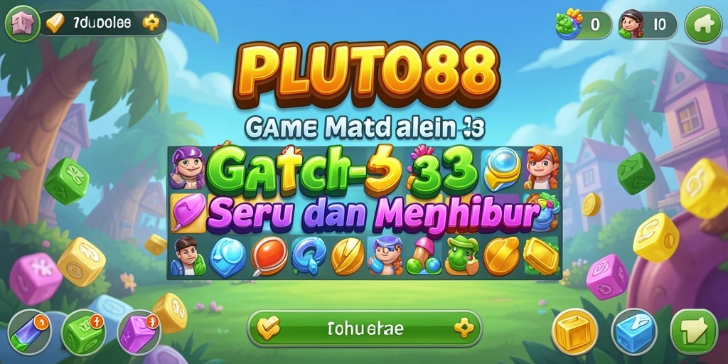 Tampilan gameplay PLUTO88 dengan level-level match-3 yang menantang.