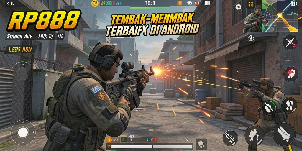 Tangkapan layar RP888 menampilkan aksi seru dalam gameplay FPS.
