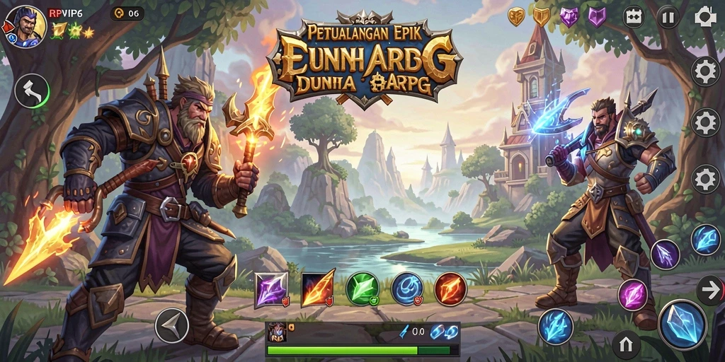 Screenshot gameplay RPVIP6 yang menggambarkan aksi seru dalam ARPG.