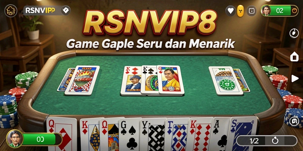 Screenshot gameplay Gaple RSNVIP8 yang seru dan menegangkan.