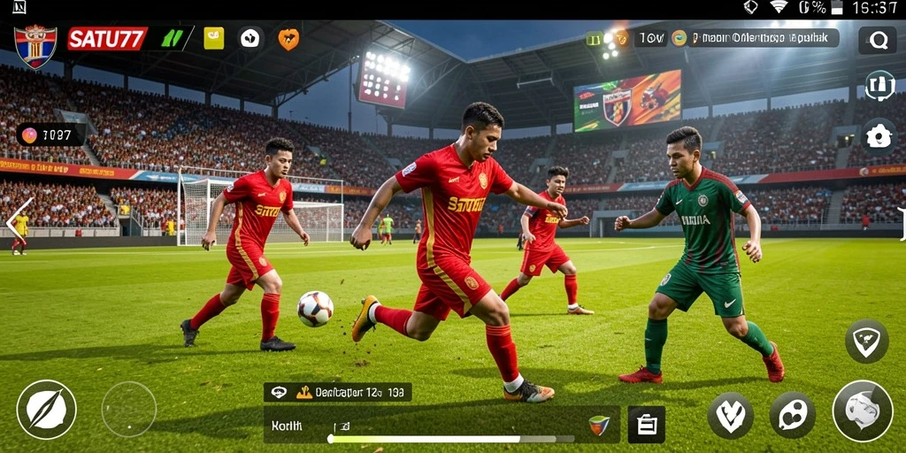 Tampilan utama gameplay SATU77 dengan berbagai mode olahraga yang menarik.