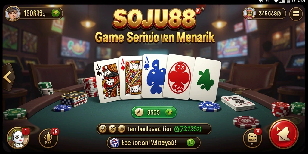 Tampilan seru gameplay Domino di SOJU88 yang mengasyikkan.