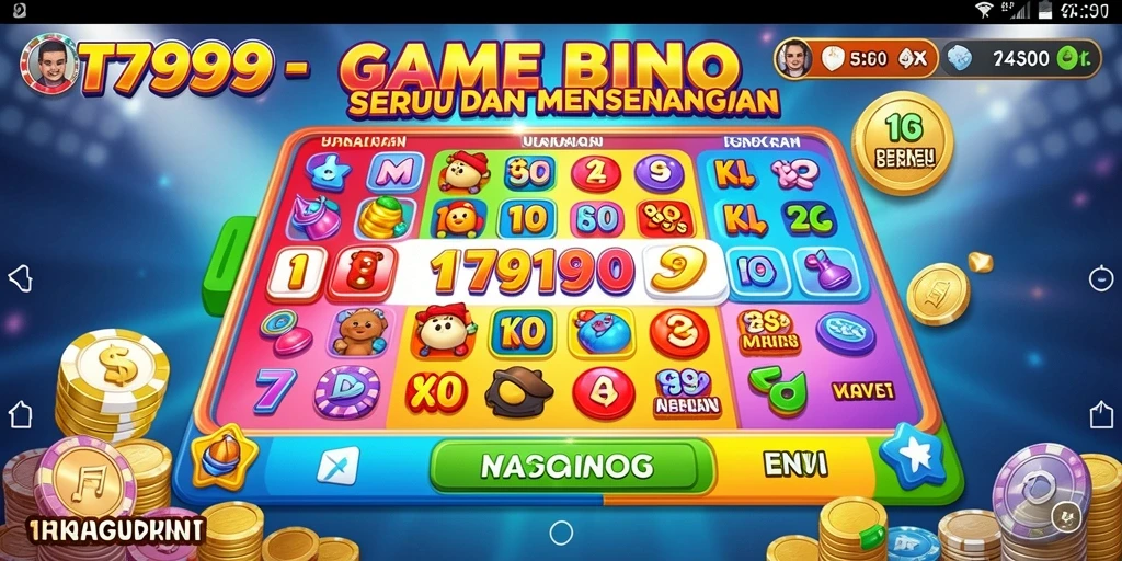 Tampilan gameplay Bingo yang seru dan interaktif di T9999.