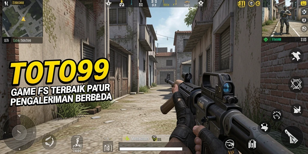 Tampilan seru gameplay TOTO99 dalam pertempuran FPS.