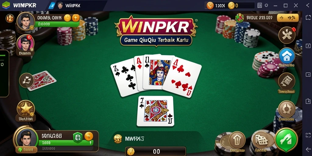 Tampilan gameplay WINPKR yang menarik dalam permainan QiuQiu.