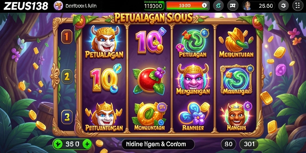 Tampilan gameplay Slot ZEUS138 yang mendebarkan dan seru.